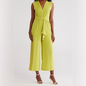 Calvin Klein Vibrant Green Jumpsuit w/Pockets NWT